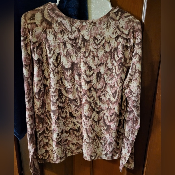 Talbots feather print sweater, women's xl. - Picture 2 of 6